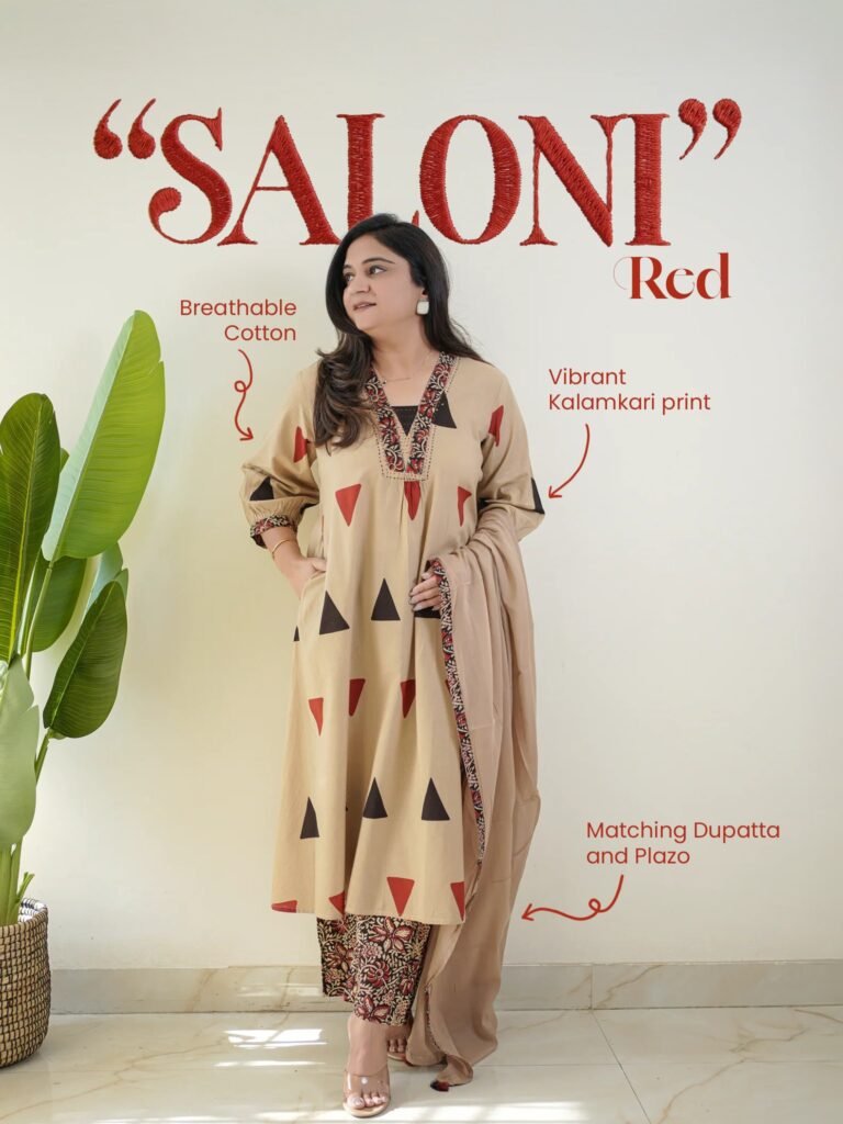 Saloni Ajarakh Kalamkari Pure Cotton Suit Set