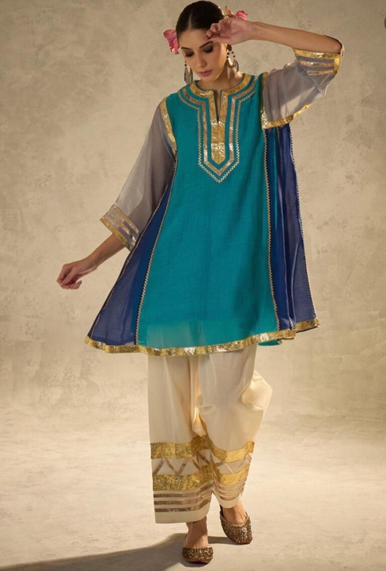 Blue Cotton KURTA PLAZO SETS