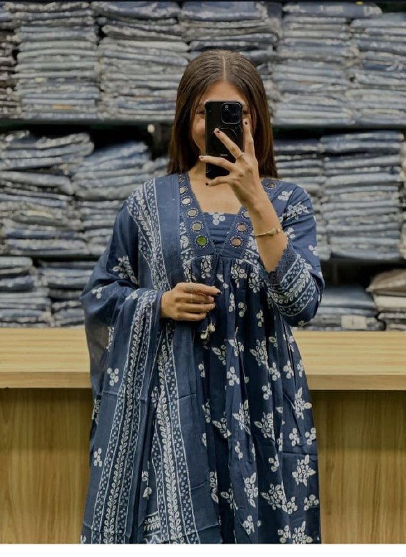 Cotton Kurti Pant Dupatta Set