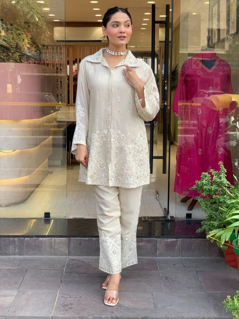 Pure Chanderi Silk & CORD SET Set